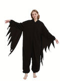 Cartoon Animal Pajama Jumpsuit, Cute Halloween Long Sleeve Zipper Hooded Pajama Jumpsuit, Women's Lingerie & Sleepwear